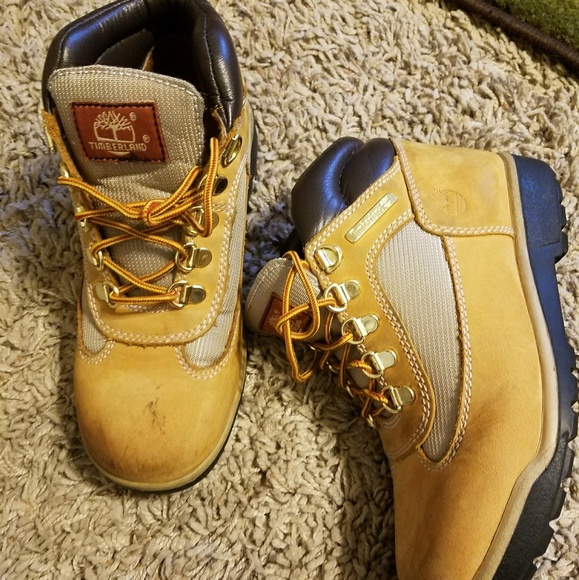 grade school timberland field boots